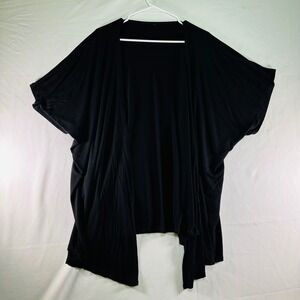 Black Lightweight Sweater Soft Modal Short Sleeves Versatile Womens XXXL